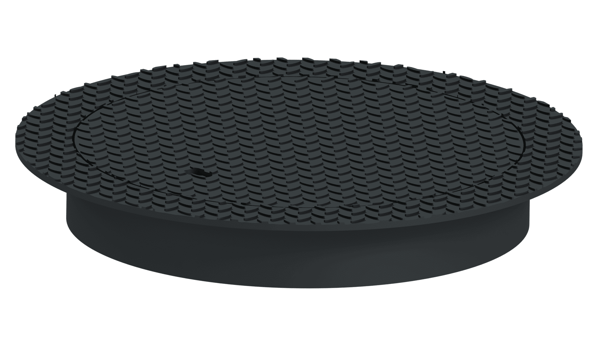 ROUND TOP FLANGE COVER AND FRAME LAY IN