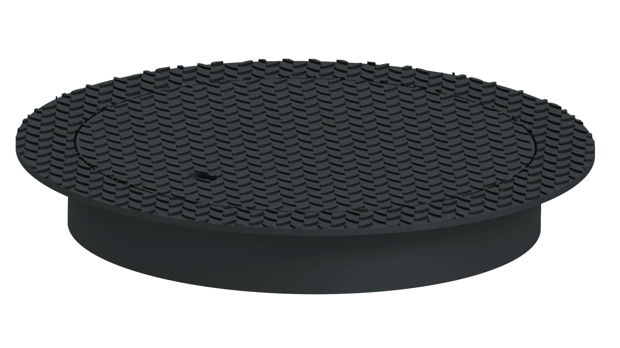 ROUND TOP FLANGE COVER AND FRAME LAY IN