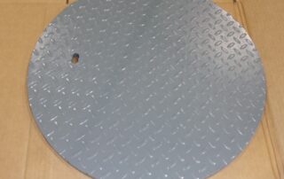 ROUND COVER POWDER COATED GRAY