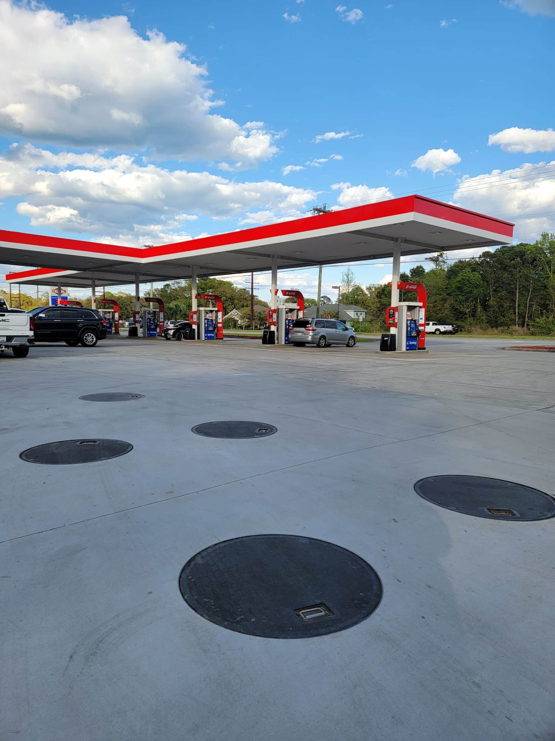 COMPOSITE COVERS INSTALLED AT GAS STATION