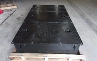 RECTANGULAR 3 COVER MANHOLE WITH RECESSED PICKING EYES