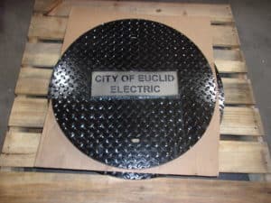 COVER WITH CITY OF EUCLID ELECTRIC ID TAG