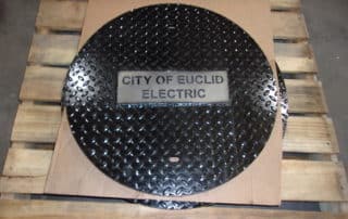 COVER WITH CITY OF EUCLID ELECTRIC ID TAG