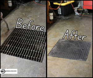 Drain Grate Replacement before and after