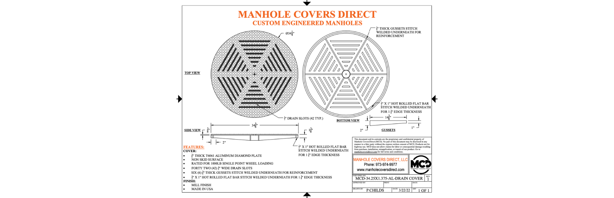 Circle Drain Spec Image