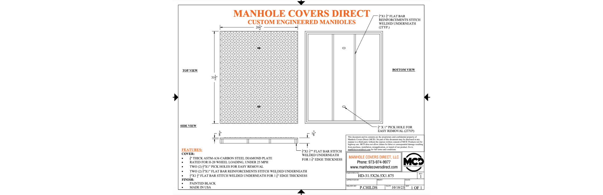 Spec For Flat Cover Spec For Flat Cover